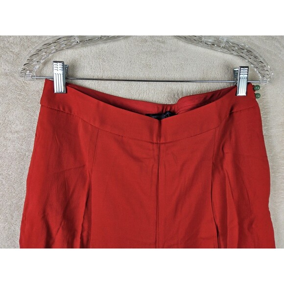 Shanghai Tang Women's Viscose Wide Leg Pants Red Size 42 - Picture 3 of 5